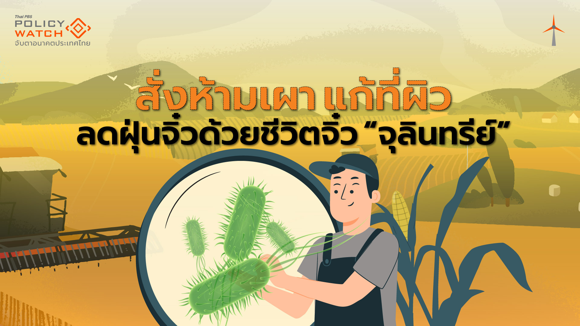 สั่งห้ามเผา แก้ที่ผิว? ลดฝุ่นจิ๋วด้วยชีวิตจิ๋ว “จุลินทรีย์”