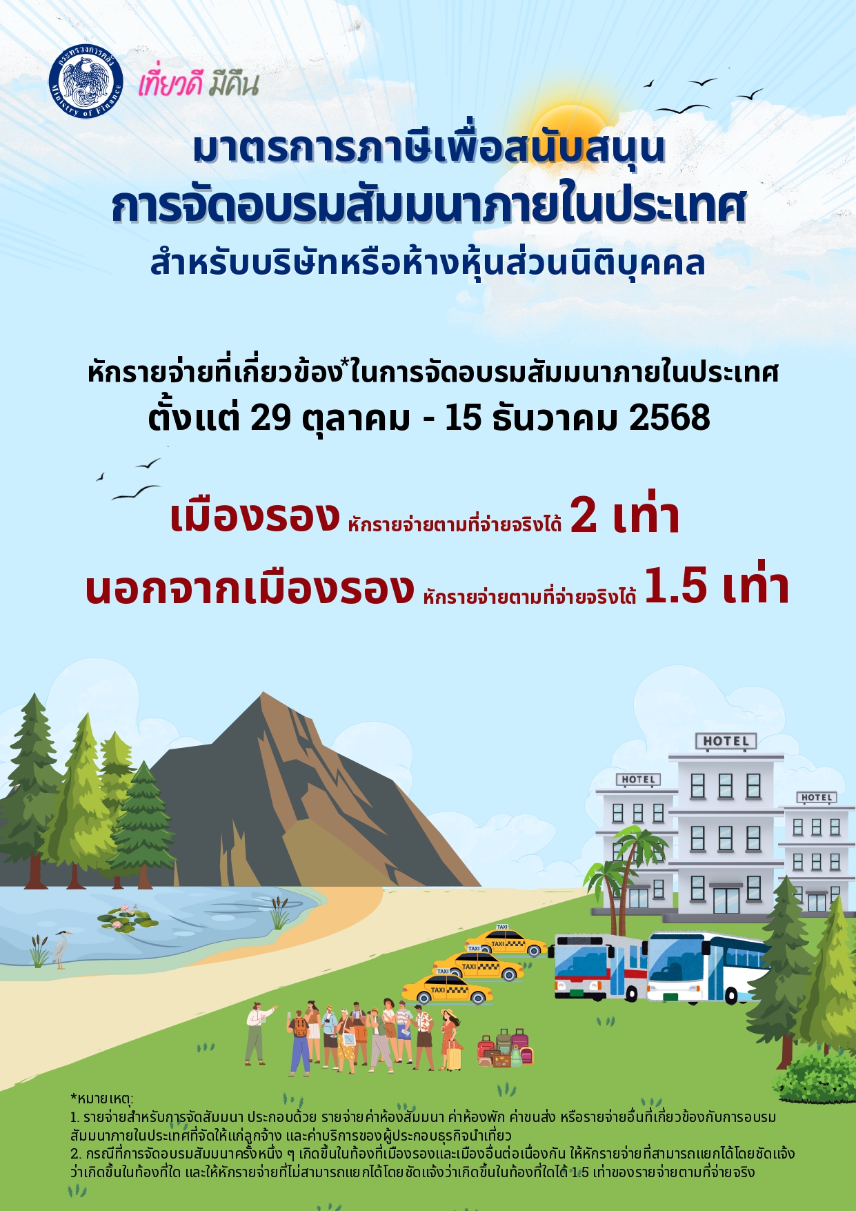 ลดหย่อนภาษีกระตุ้นท่องเที่ยว