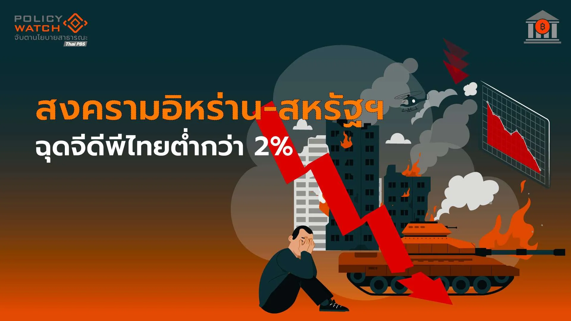 สงครามอิหร่าน-สหรัฐฯ ฉุดจีดีพีไทยต่ำ 2%