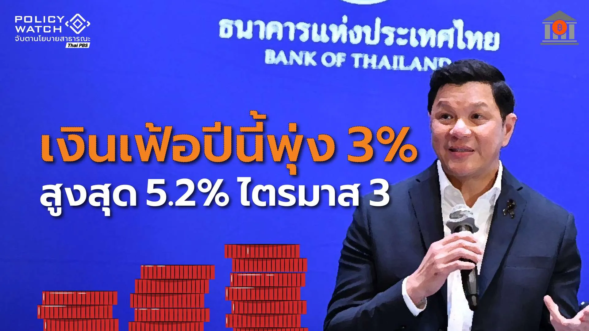 ธปท.ห่วงเงินเฟ้อพุ่งจากราคาน้ำมัน คาดลากยาวถึงปีหน้า