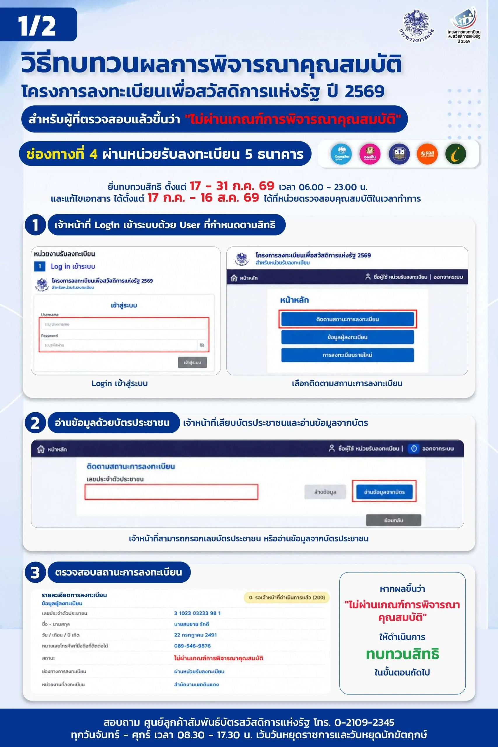 บัตรคนจน ธนาคาร